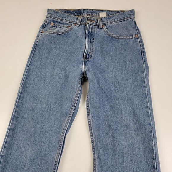Vintage 90s Levis 505 Jeans Men 31x32 Blue Straight Leg Distressed Grunge - Picture 2 of 15